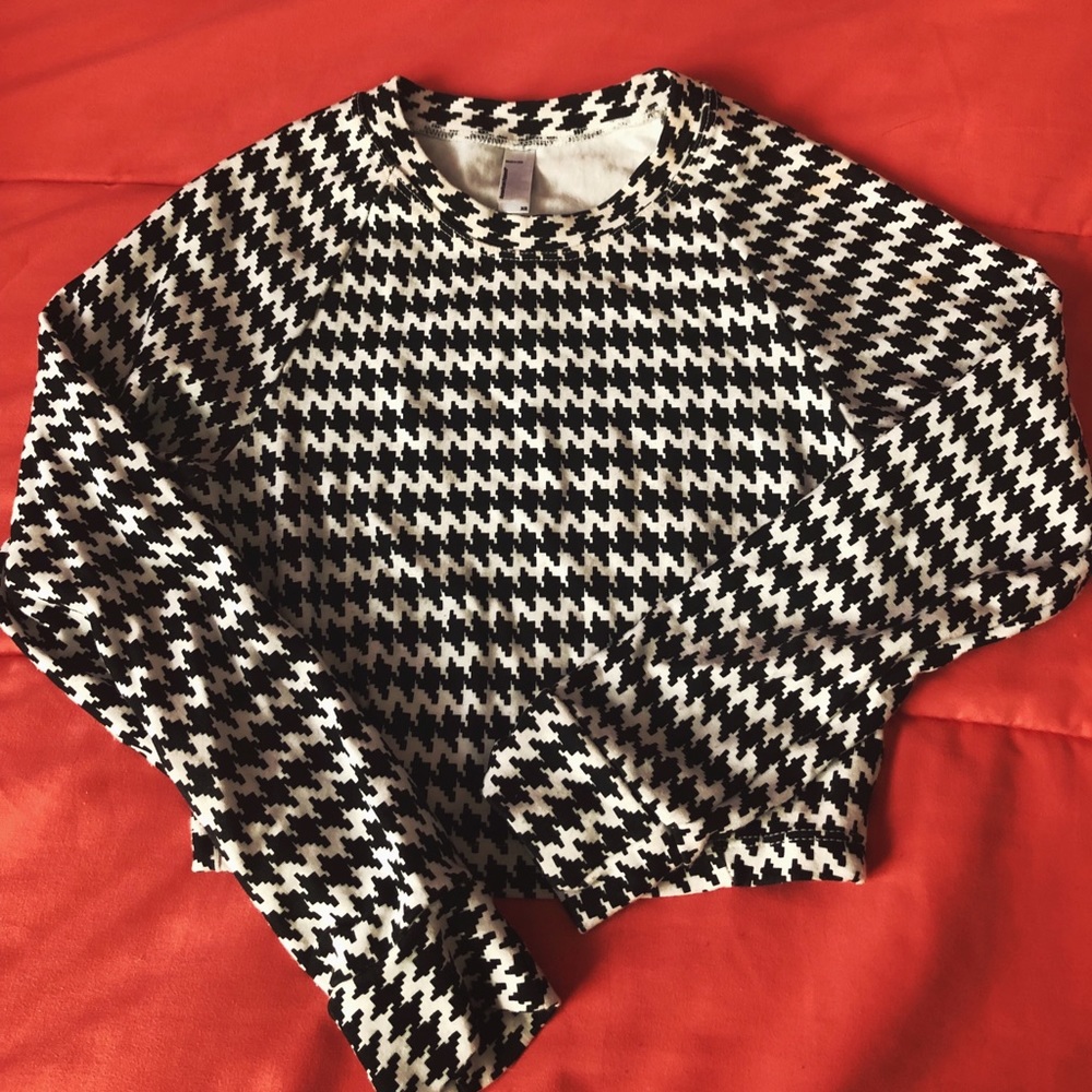 American apparel checkers crop top